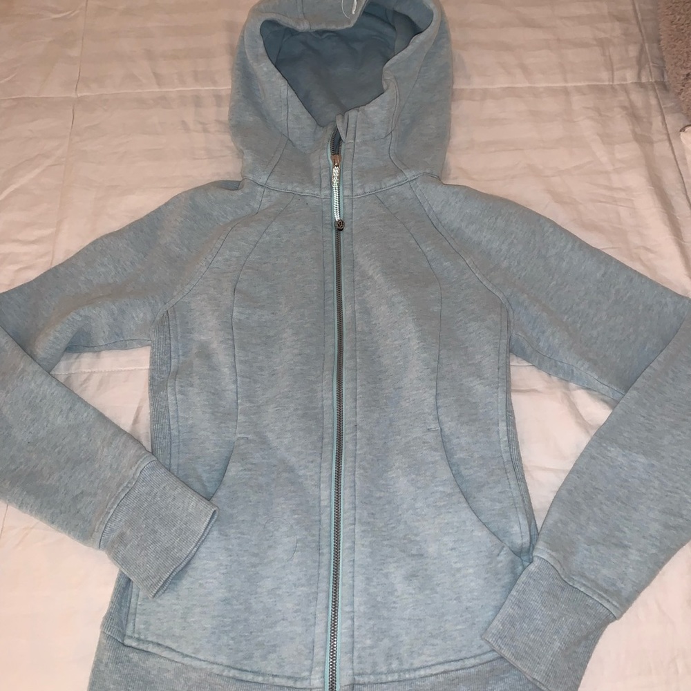 Aqua blue Scuba full-zip hoodie from Lululemon!